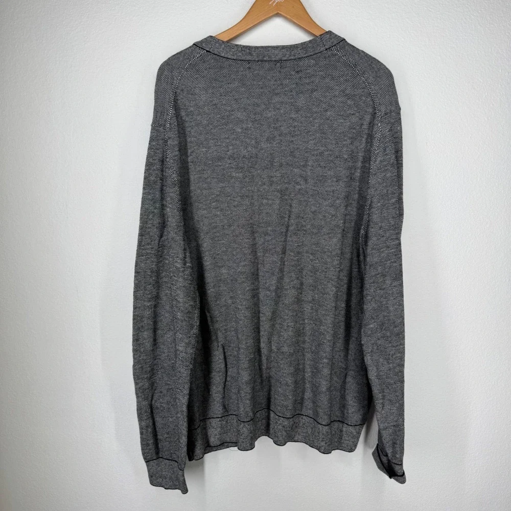 Banana Republic Mens‎ Herringbone Knit Button Front Cardigan Sweater XL Grandpa